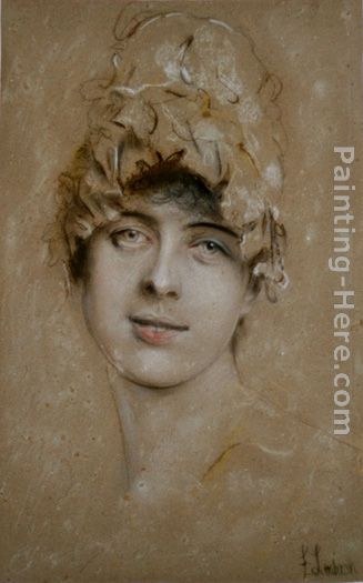 Franz von Lenbach Bildnis einer jungen Frau